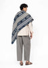 His Shawl Handwoven Blue/Beige