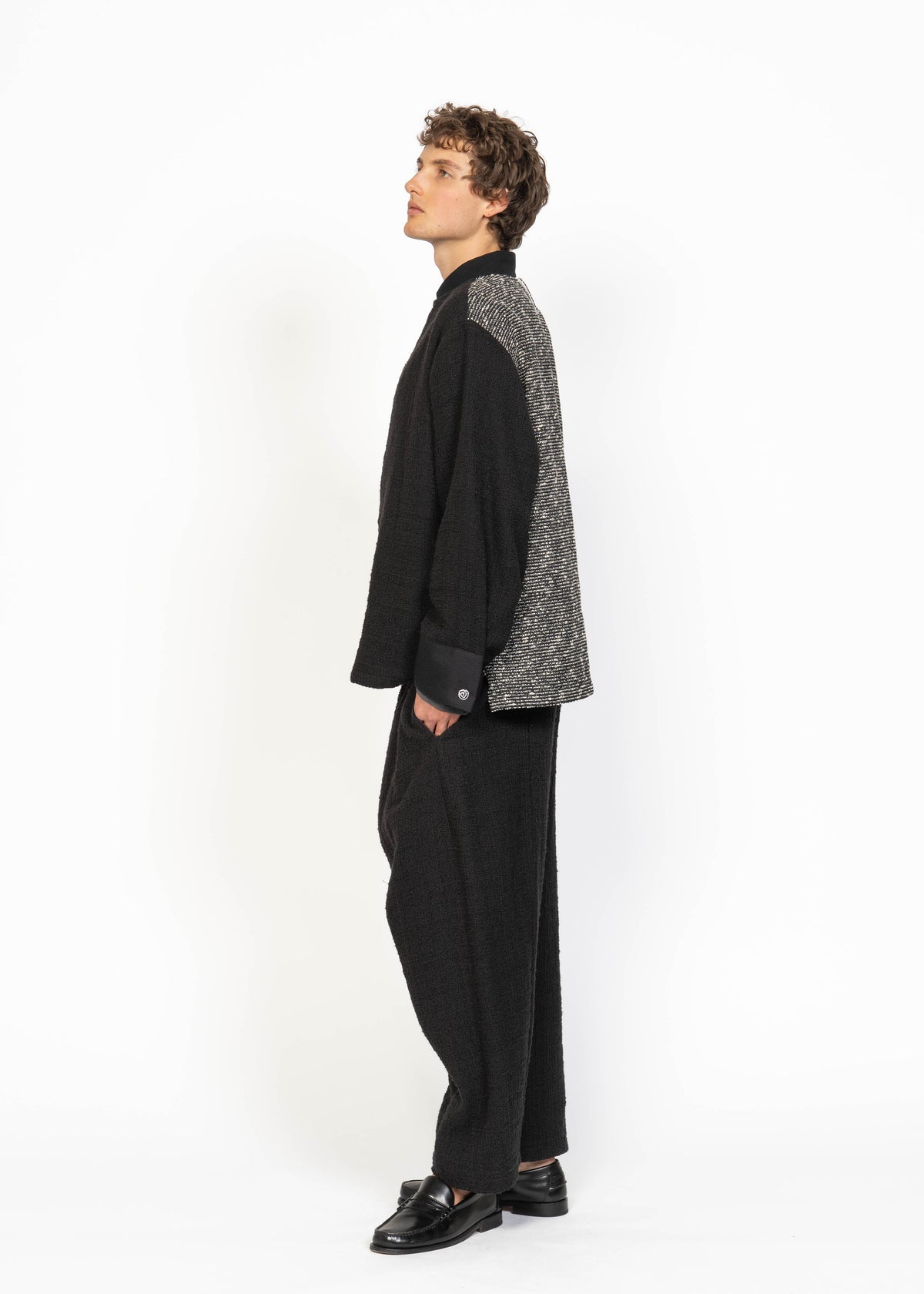 The Pants Black Bouclé