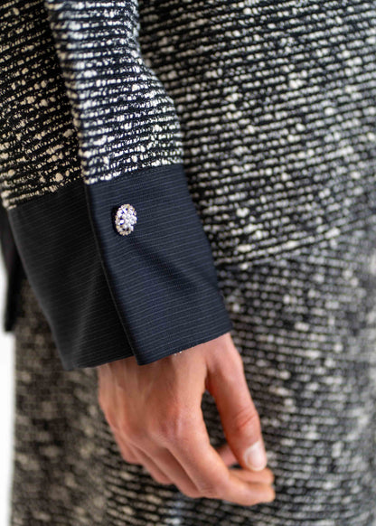 The Long Sleeve Shirt - Boucle Light Grey