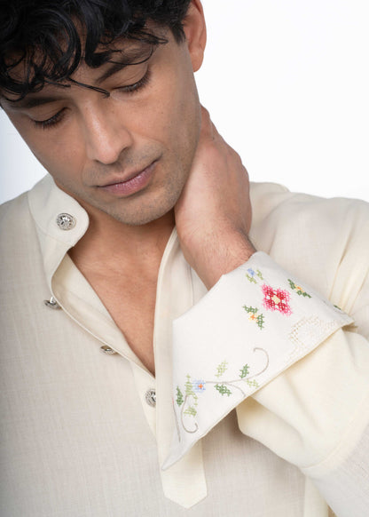 The Long Cuffs Shirt / Beige