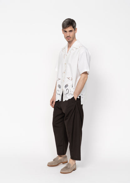 The André Shirt White Hellenic Lace
