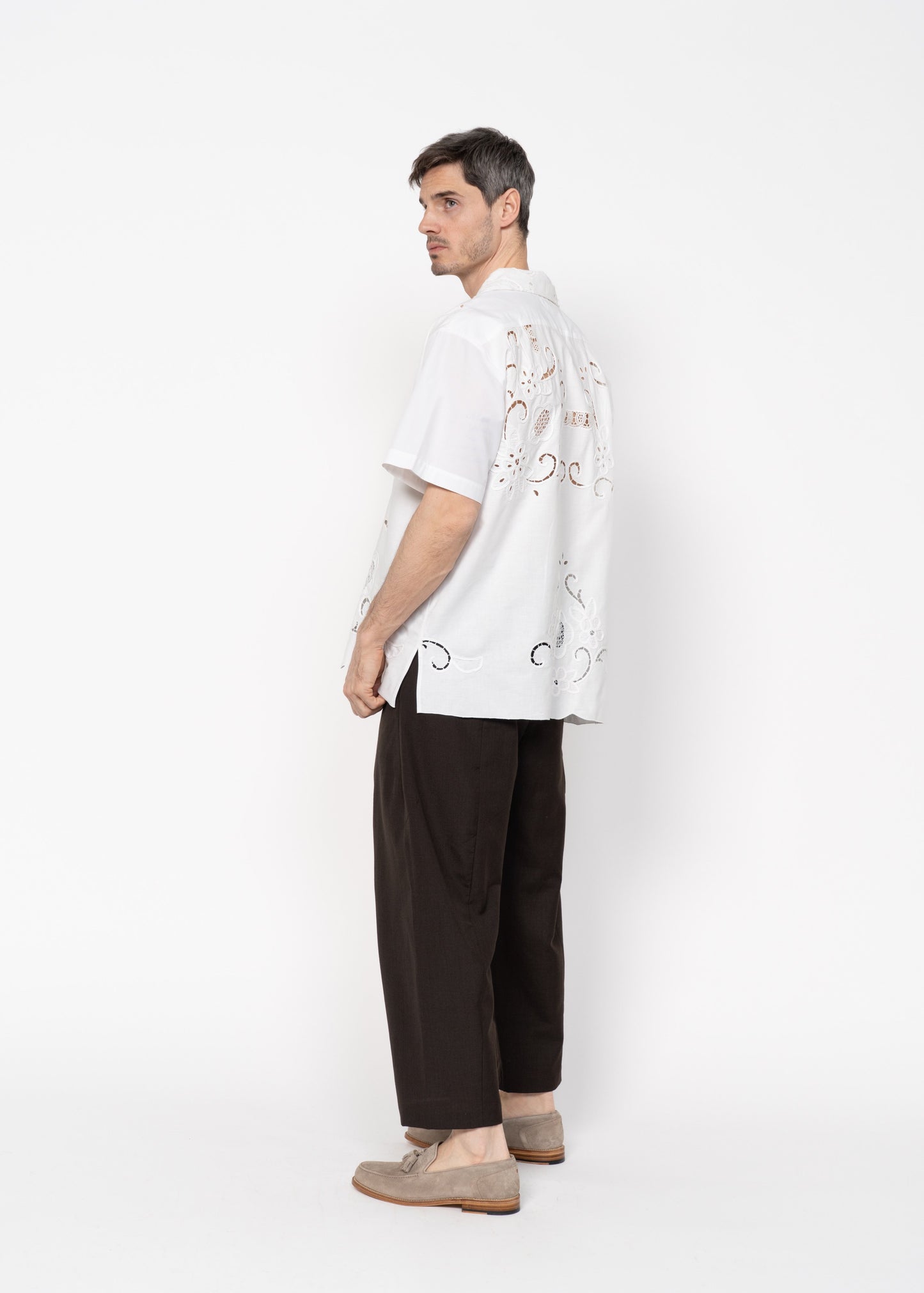 The André Shirt White Hellenic Lace