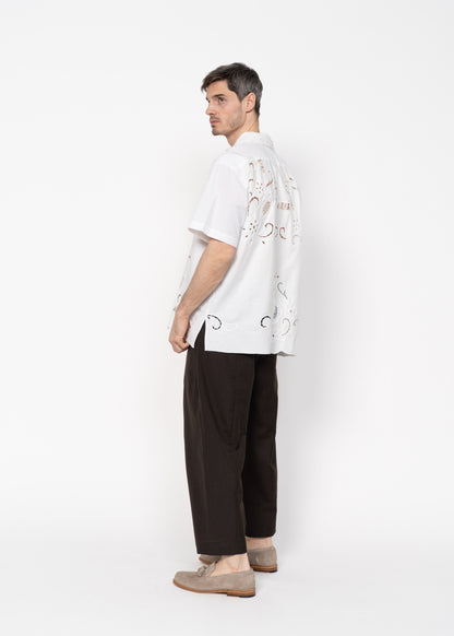 The André Shirt White Hellenic Lace