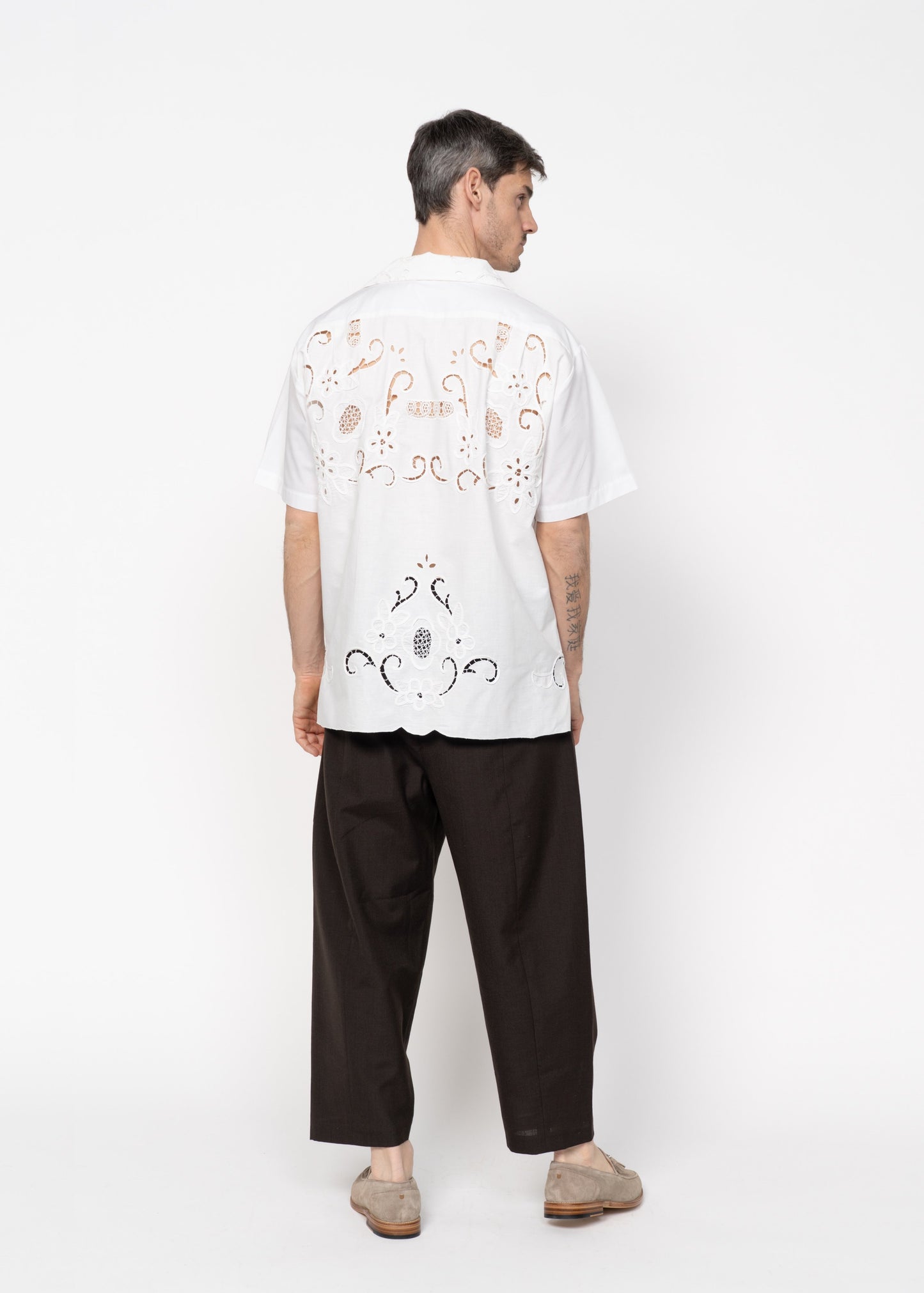 The André Shirt White Hellenic Lace