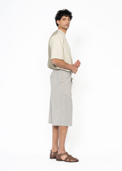 The Shorts / Loose Fit / Dusty Sage / Pinstripe