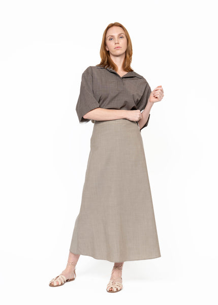 The  A-Line Skirt / Taupe