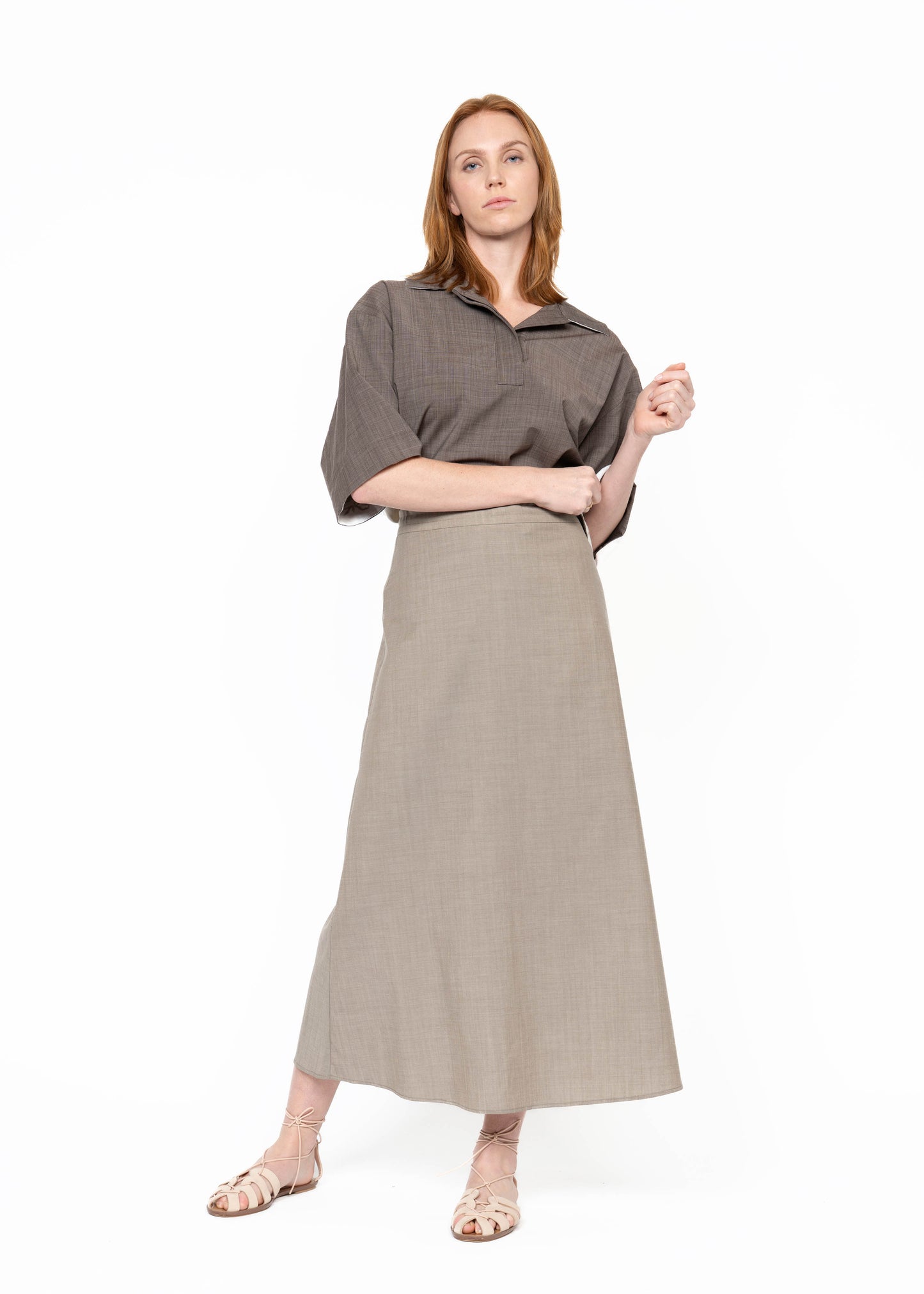 The  A-Line Skirt / Taupe