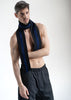 The Slim Scarf Black Electric Blue