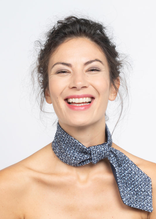 The Twilly Tie Boucle Blue