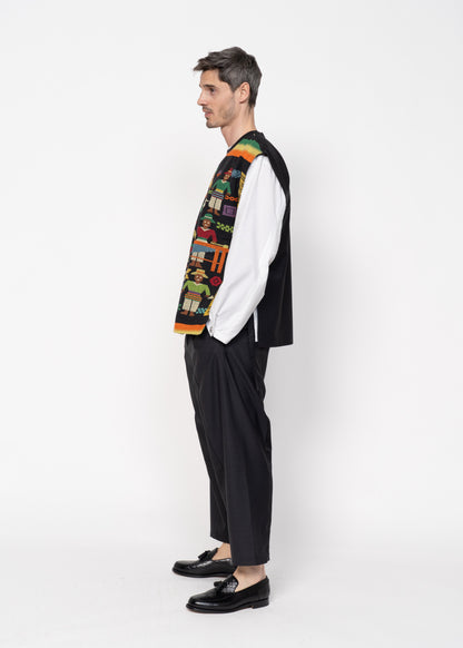 The Vest  Handwoven / Multicolored / Black Back