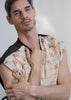 The Vest Beige with Embroidery and Brown Back