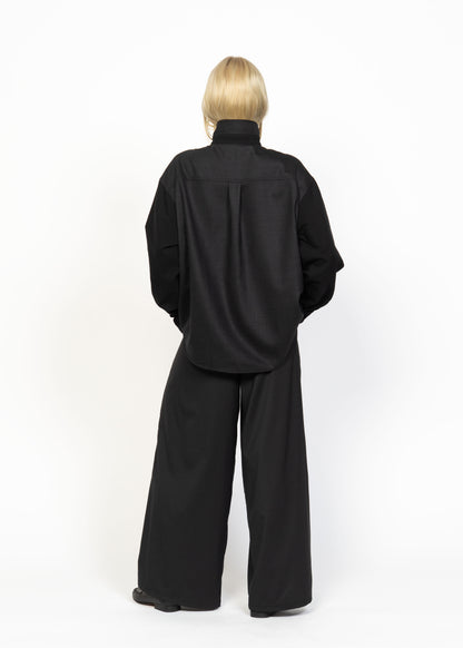 Her Shirt  Black Handwoven with Embroidery