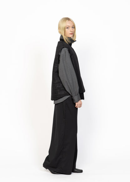 Her Gilet Black - Back Bouclé
