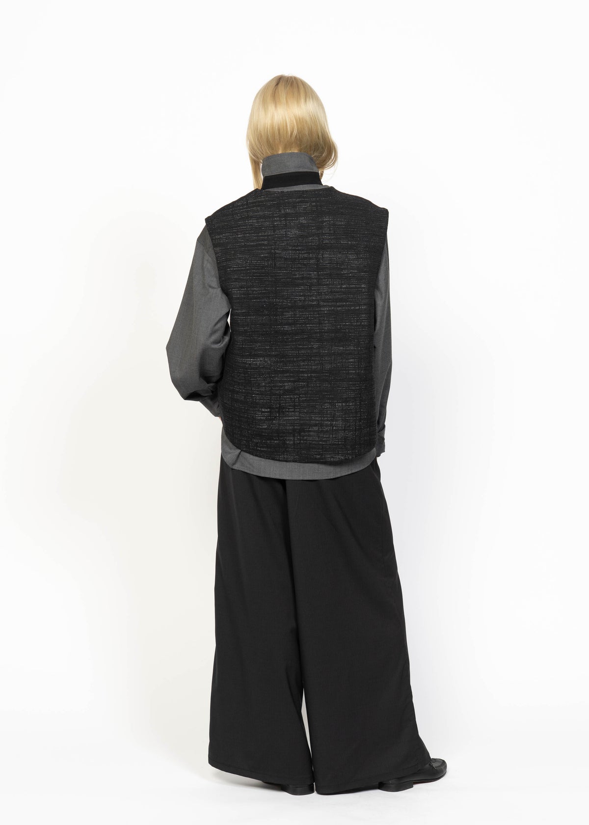 Her Gilet Black - Back Bouclé