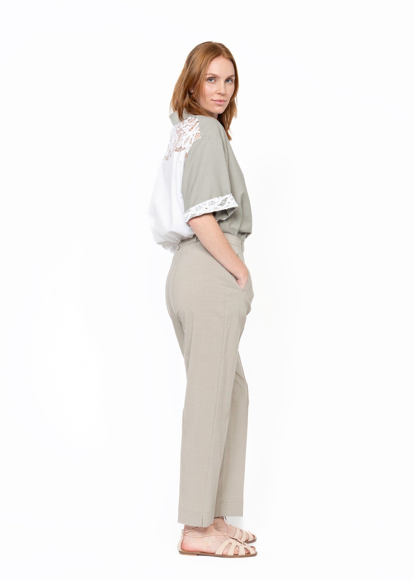 Her Slim Pants / Taupe