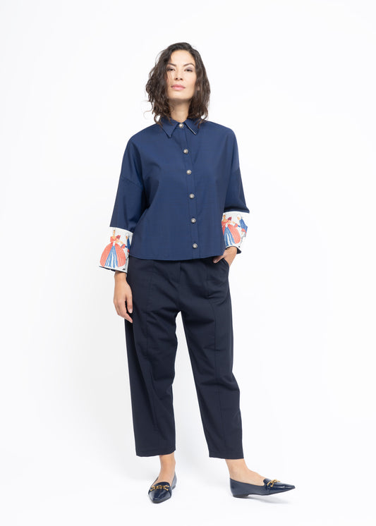 The Button Shirt Blue Royal