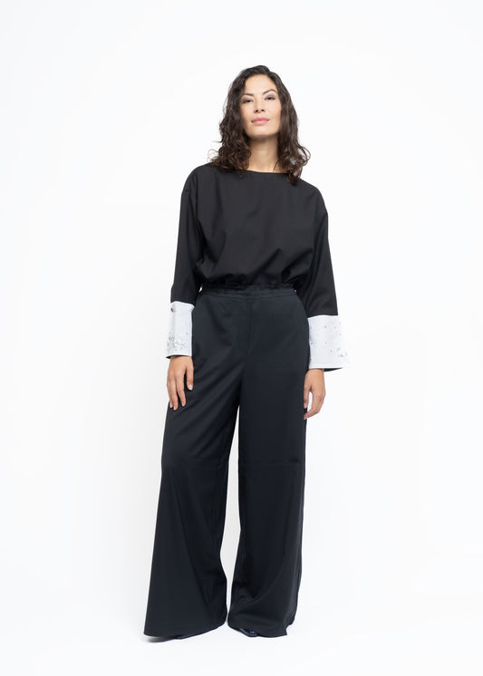 The Wide Pants Black
