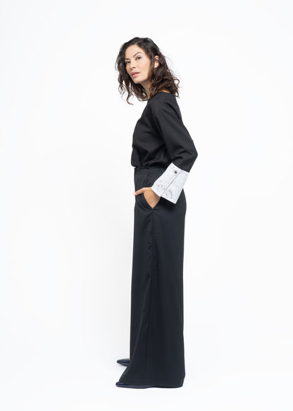 The Wide Pants Black