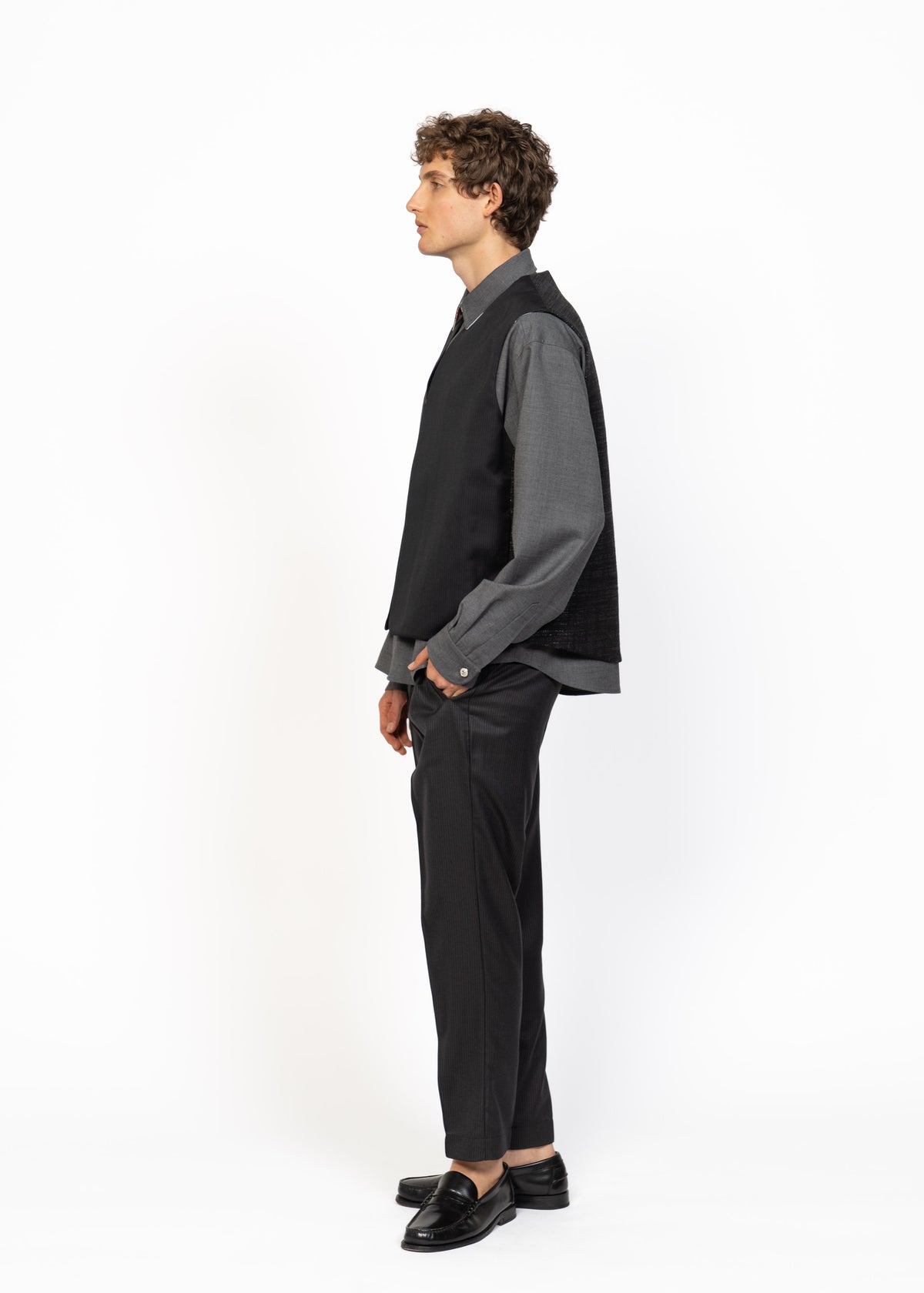 His Gilet Black - Back Boucle