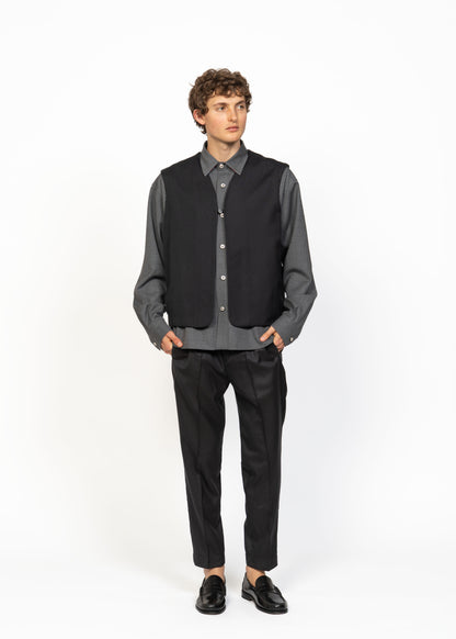 His Gilet Black - Back Boucle