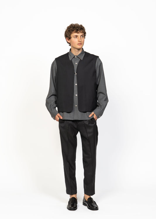 His Gilet Black - Back Boucle