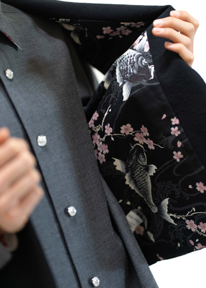 His Gilet Handwoven Front