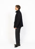 The Workwear Jacket Black - Handwoven Back Blue