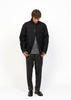 The Workwear Jacket Black - Handwoven Back Blue