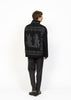 The Workwear Jacket Black - Handwoven Back Grey