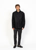 The Workwear Jacket Black - Handwoven Back Grey